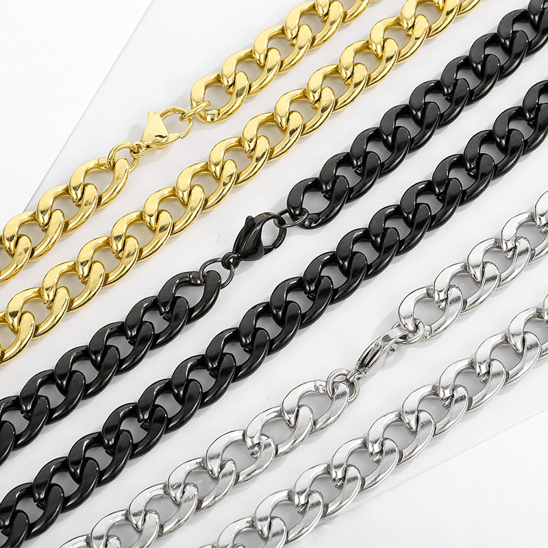 Men Accessories Neck Chain - Collana a catena cubana in acciaio